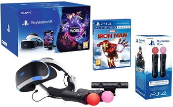 PlayStation VR2 Marvel's Iron Man VR + VR Worlds + Mandos Move Twin pack + Camara V2