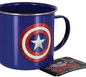 S5 Taza Vintage de metal del Capitan America