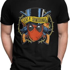Camiseta Deadpool Guns-n-Chimichangas (La Colmena)