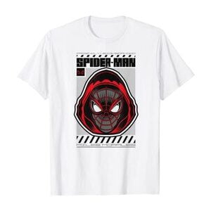 Camiseta Spider-Man Miles Morales rostro encapuchado