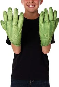 Disfraz de niño de Hulk guantes