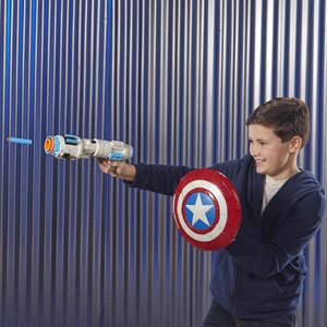 Lanzador de proyectiles de Capitán América Avengers de Nerf Assembler Gear