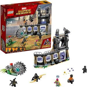 Lego Vengadores Infinity War. Muro de Wakanda con Corvus Graive, Black Panther, Vision, Shuri