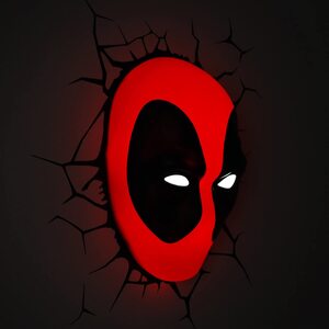 Luz de pared de Deadpool Máscara 3D