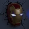 Luz de pared de Ironman Máscara 3D