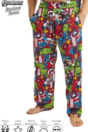 Pantalon de pijama de Marvel Avengers con Iron Man Capitan America Hulk y Thor