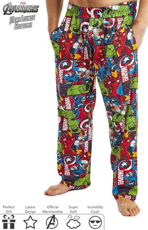 Pantalon de pijama de Marvel Avengers con Iron Man Capitan America Hulk y Thor