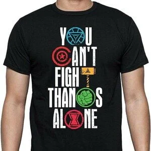 Camiseta You Can't Fight Thanos Alone