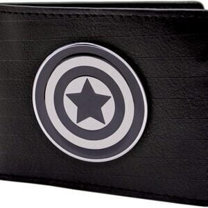 Cartera Marvel Capitan America Logo Negro