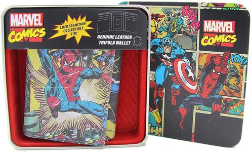 Cartera Marvel Comics Ed. Limitada Caja Metalica Spider-Man
