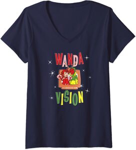 Camiseta Cuello V Marvel Wandavision TV Halloween