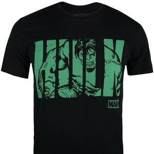 Camiseta Manga Corta Hulk Letras Negro