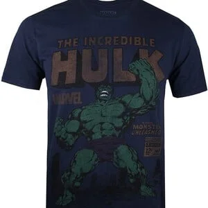 Camiseta Manga Corta Hulk Marvel Comic Azul