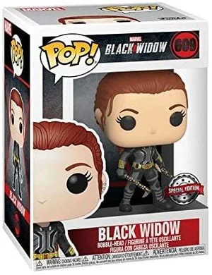 Funko Pop Viuda Negra Pelicula Black Widow Traje Gris Edicion Especial
