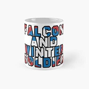 S6 Taza Marvel Falcon y el Soldado de Invierno Solo Letras
