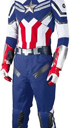 Adulto Disfraz del Capitán América de Sam Wilson de lujo