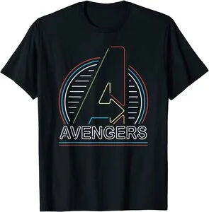 Camiseta Avengers Vengadores Luces de Neon
