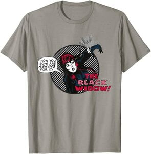 Camiseta Black Widow Comic Retro Asking For It