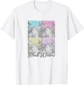 Camiseta Black Widow Diseño Pop