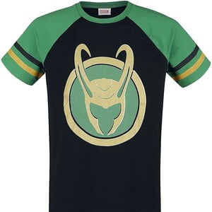 Camiseta Manga Corta Marvel Loki Logo Casco de Loki