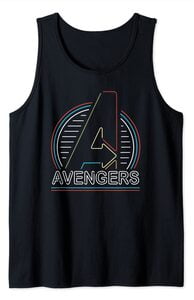 Camiseta sin mangas Avengers Vengadores Luces de Neon