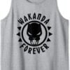 Camiseta sin mangas Black Panther Wakanda Forever Icono Circular