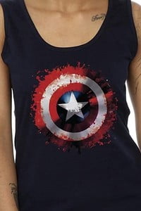 Camiseta sin mangas Capitan America Logo