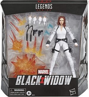 Figura Marvel Legends Black Widow Viuda Negra Traje Blanco