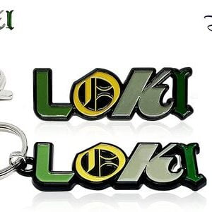 La Gran Tienda de Loki La Serie Llavero Oficial de la serie Loki letras + Pin Oficial