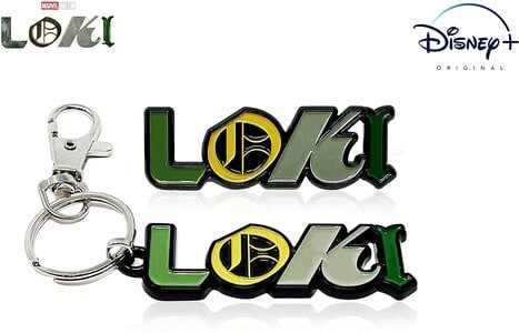 La Gran Tienda de Loki La Serie Llavero Oficial de la serie Loki letras + Pin Oficial