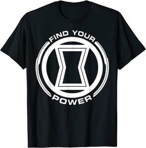 Camiseta Black Widow Logotipo Encuentra tu Poder
