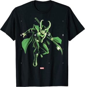 Camiseta Loki Comic Monocromático