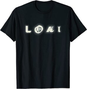 Camiseta Loki Letras en Blanco