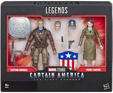 Figura Marvel Legends Capitan America y Peggy Carter
