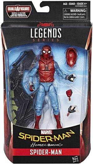 Figura Marvel Legends Spider-Man HomeComing Spider-Man Traje Casero