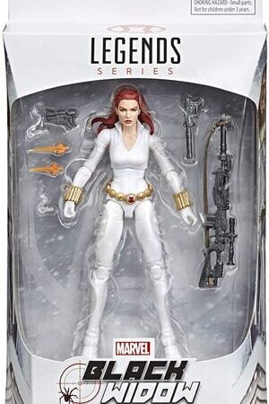 Figura Marvel Legends Viuda Negra Clasica Traje Blanco