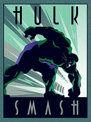 Lienzo para Decoracion Retro Comic Hulk