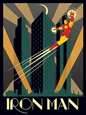 Lienzo para Decoracion Retro Comic Ironman