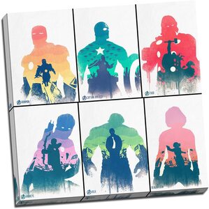 Lienzo para Decoracion de Los Vengadores 6 piezas