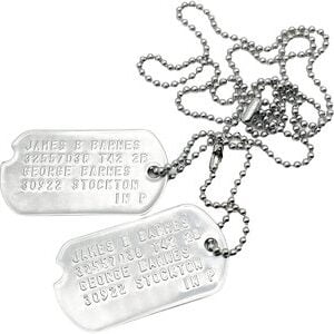 Placas Militares de Bucky Barnes de la Segunda Guerra Mundial