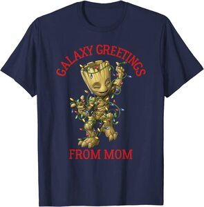 Camiseta Marvel Navidad Groot Felicidades galacticas de parte de Mamá