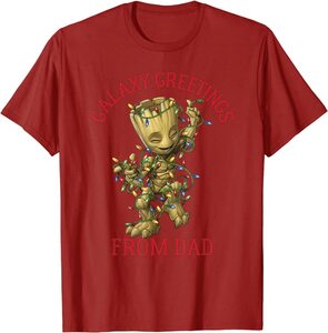 Camiseta Marvel Navidad Groot Felicidades galácticas de parte de Papá