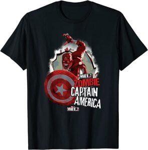 Camiseta What If Capitan America Zombie Pose de Combate