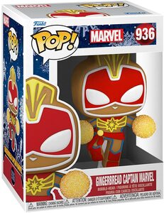 Funko Pop Edicion Especial Navidad 936 Capitana Marvel Galleta de Jengibre