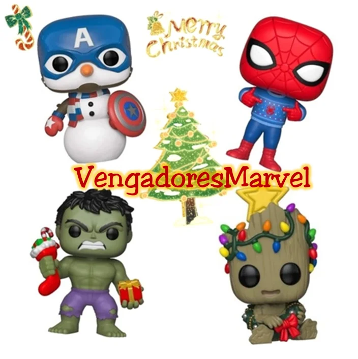 Funko Pop Navidad Collage Vengadores Marvel