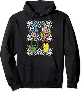Ropa de Marvel Serie Navidad Capi, Thor, Hulk y Ironman Retro Vintage