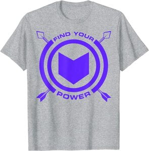 Camiseta Hawkeye Ojo de Halcón Logo Find Your Power Azul