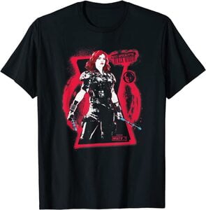 Camiseta What If Viuda Negra Post-Apocalyptic Black Widow Aerógrafo
