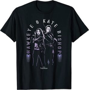 Camiseta Hawkeye Ojo de Halcón Hawkeye y Kate Bishop Pose de Superhéroe