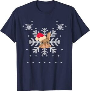 Camiseta Hawkeye Ojo de Halcón Navideña Kate Bishop Perrito y copos de Nieve